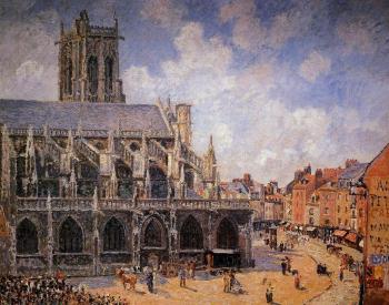 卡米耶 畢沙羅 The Church of Saint-Jacques, Dieppe, Morning Sun 卡米耶 畢沙羅 The Church of Saint-Jacques, Dieppe, Morning Sun